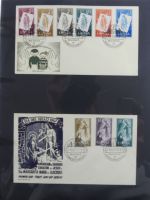 Spanien Sammlung FDCs in 7 Alben auf selbstgestalteten Seiten #MA104