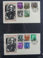 Spanien Sammlung FDCs in 7 Alben auf selbstgestalteten Seiten #MA104