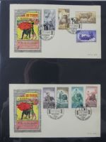 Spanien Sammlung FDCs in 7 Alben auf selbstgestalteten Seiten #MA104