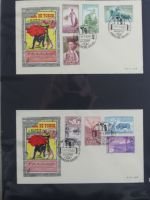 Spanien Sammlung FDCs in 7 Alben auf selbstgestalteten Seiten #MA104