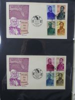 Spanien Sammlung FDCs in 7 Alben auf selbstgestalteten Seiten #MA104