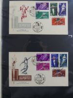 Spanien Sammlung FDCs in 7 Alben auf selbstgestalteten Seiten #MA104