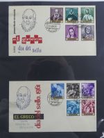 Spanien Sammlung FDCs in 7 Alben auf selbstgestalteten Seiten #MA104