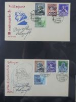 Spanien Sammlung FDCs in 7 Alben auf selbstgestalteten Seiten #MA104