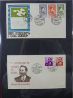 Spanien Sammlung FDCs in 7 Alben auf selbstgestalteten Seiten #MA104