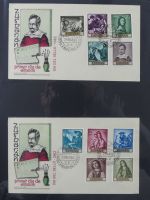 Spanien Sammlung FDCs in 7 Alben auf selbstgestalteten Seiten #MA104