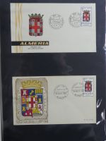Spanien Sammlung FDCs in 7 Alben auf selbstgestalteten Seiten #MA104