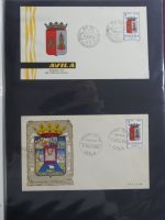 Spanien Sammlung FDCs in 7 Alben auf selbstgestalteten Seiten #MA104