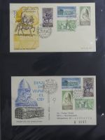 Spanien Sammlung FDCs in 7 Alben auf selbstgestalteten Seiten #MA104