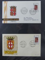 Spanien Sammlung FDCs in 7 Alben auf selbstgestalteten Seiten #MA104