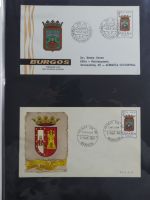 Spanien Sammlung FDCs in 7 Alben auf selbstgestalteten Seiten #MA104