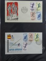 Spanien Sammlung FDCs in 7 Alben auf selbstgestalteten Seiten #MA104