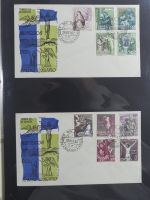 Spanien Sammlung FDCs in 7 Alben auf selbstgestalteten Seiten #MA104