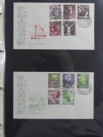 Spanien Sammlung FDCs in 7 Alben auf selbstgestalteten Seiten #MA104