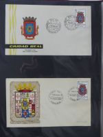 Spanien Sammlung FDCs in 7 Alben auf selbstgestalteten Seiten #MA104