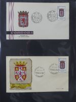 Spanien Sammlung FDCs in 7 Alben auf selbstgestalteten Seiten #MA104