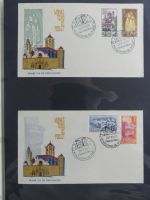 Spanien Sammlung FDCs in 7 Alben auf selbstgestalteten Seiten #MA104