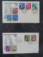 Spanien Sammlung FDCs in 7 Alben auf selbstgestalteten Seiten #MA104