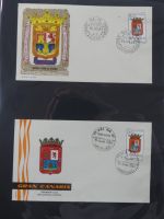 Spanien Sammlung FDCs in 7 Alben auf selbstgestalteten Seiten #MA104