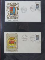 Spanien Sammlung FDCs in 7 Alben auf selbstgestalteten Seiten #MA104