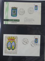 Spanien Sammlung FDCs in 7 Alben auf selbstgestalteten Seiten #MA104