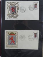 Spanien Sammlung FDCs in 7 Alben auf selbstgestalteten Seiten #MA104