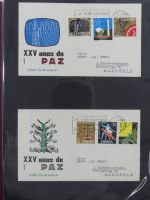 Spanien Sammlung FDCs in 7 Alben auf selbstgestalteten Seiten #MA104