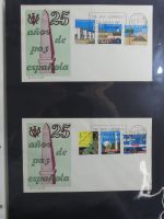 Spanien Sammlung FDCs in 7 Alben auf selbstgestalteten Seiten #MA104
