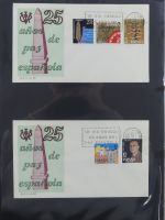 Spanien Sammlung FDCs in 7 Alben auf selbstgestalteten Seiten #MA104