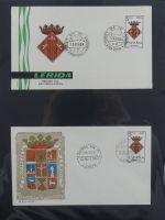 Spanien Sammlung FDCs in 7 Alben auf selbstgestalteten Seiten #MA104