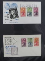 Spanien Sammlung FDCs in 7 Alben auf selbstgestalteten Seiten #MA104