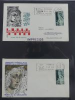 Spanien Sammlung FDCs in 7 Alben auf selbstgestalteten Seiten #MA104