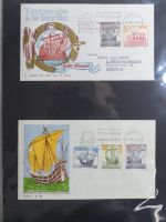 Spanien Sammlung FDCs in 7 Alben auf selbstgestalteten Seiten #MA104