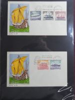 Spanien Sammlung FDCs in 7 Alben auf selbstgestalteten Seiten #MA104