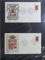 Spanien Sammlung FDCs in 7 Alben auf selbstgestalteten Seiten #MA104