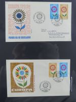 Spanien Sammlung FDCs in 7 Alben auf selbstgestalteten Seiten #MA104