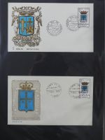 Spanien Sammlung FDCs in 7 Alben auf selbstgestalteten Seiten #MA104