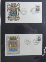 Spanien Sammlung FDCs in 7 Alben auf selbstgestalteten Seiten #MA104