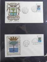 Spanien Sammlung FDCs in 7 Alben auf selbstgestalteten Seiten #MA104