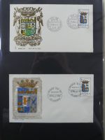 Spanien Sammlung FDCs in 7 Alben auf selbstgestalteten Seiten #MA104