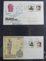 Spanien Sammlung FDCs in 7 Alben auf selbstgestalteten Seiten #MA104