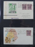 Spanien Sammlung FDCs in 7 Alben auf selbstgestalteten Seiten #MA104