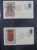 Spanien Sammlung FDCs in 7 Alben auf selbstgestalteten Seiten #MA104