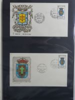 Spanien Sammlung FDCs in 7 Alben auf selbstgestalteten Seiten #MA104