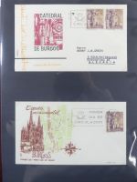 Spanien Sammlung FDCs in 7 Alben auf selbstgestalteten Seiten #MA104