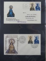 Spanien Sammlung FDCs in 7 Alben auf selbstgestalteten Seiten #MA104