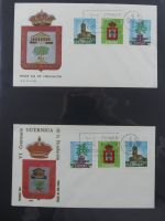 Spanien Sammlung FDCs in 7 Alben auf selbstgestalteten Seiten #MA104