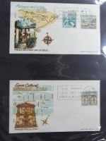 Spanien Sammlung FDCs in 7 Alben auf selbstgestalteten Seiten #MA104