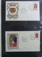 Spanien Sammlung FDCs in 7 Alben auf selbstgestalteten Seiten #MA104