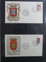 Spanien Sammlung FDCs in 7 Alben auf selbstgestalteten Seiten #MA104